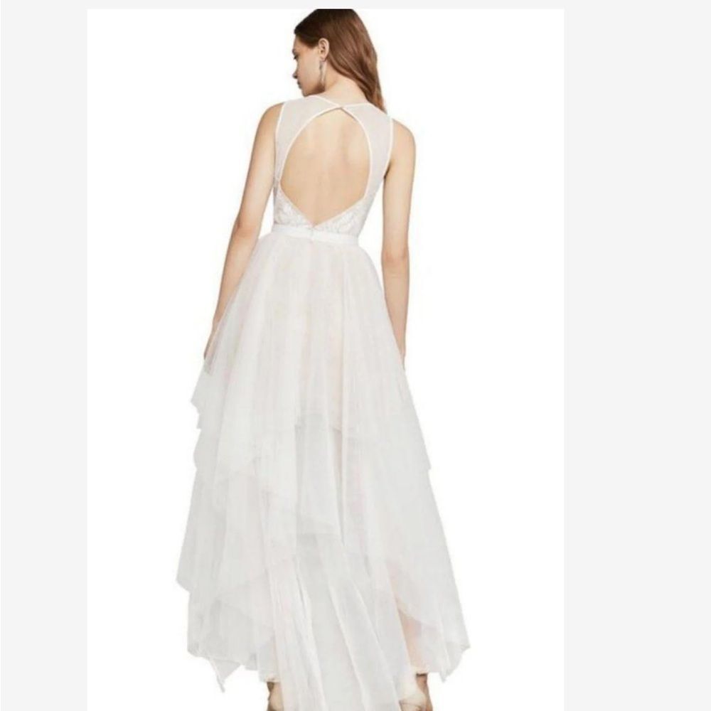 NEW WITH TAGS BCBG MAXAZRIA FORMAL RIESE TULLE APPLIQUÉ MAXI - Picture 4 of 15